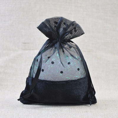 金品金工藝禮品廠定制黑色雪紗植絨貓腳袋 雪紗植絨圓點(diǎn)袋 絨布袋 雪紗袋 束口袋 定制動(dòng)物加印雪紗袋 首飾袋 禮品袋